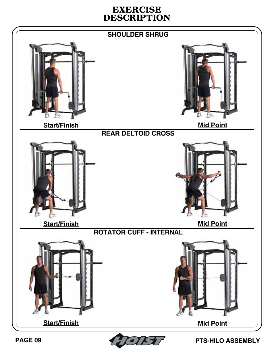 Exercise description | Hoist Fitness PTS Series User Manual | Page 44 / 57