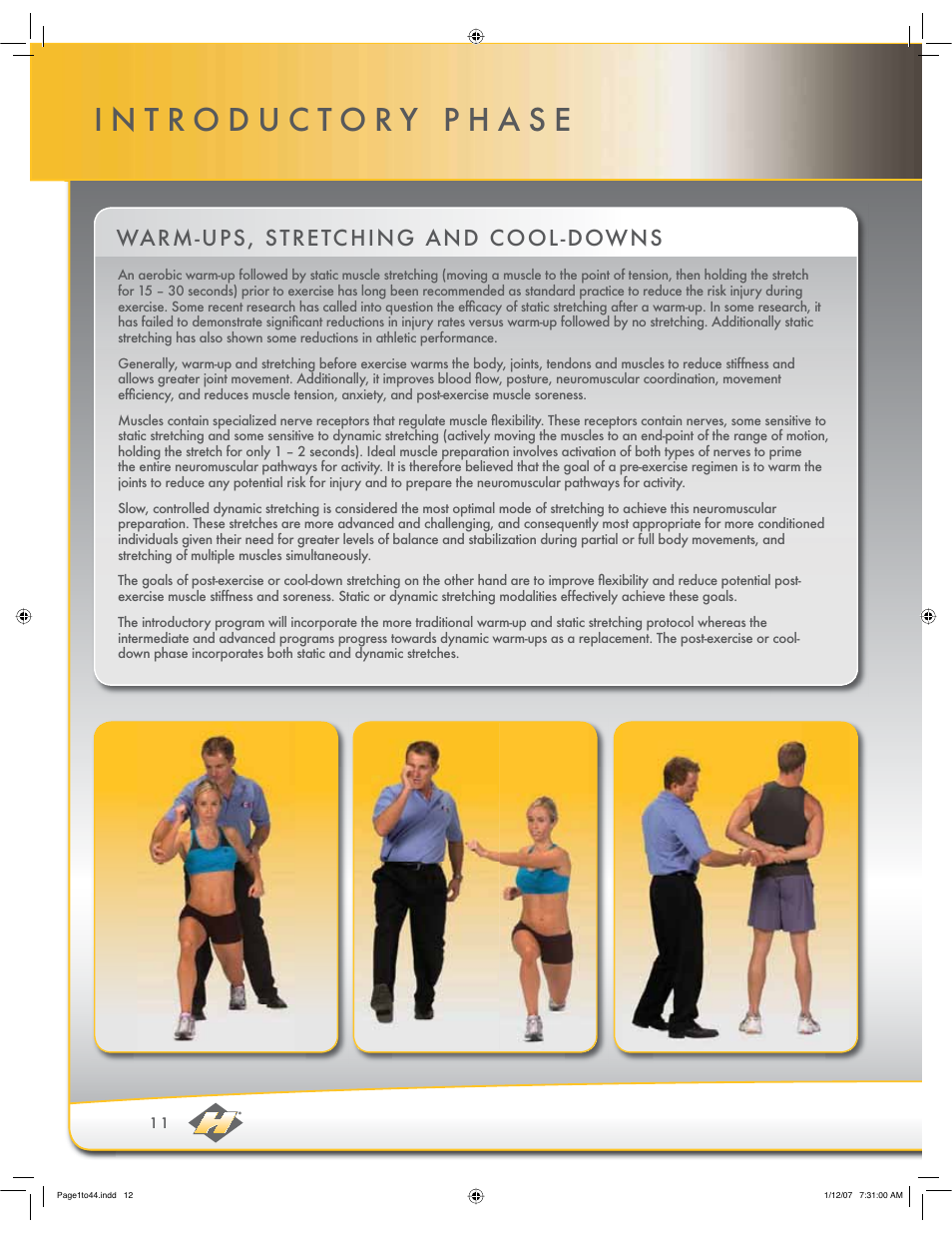 Warm-ups, s tretc hing and cool -downs | Hoist Fitness ROC-IT User Manual | Page 12 / 45