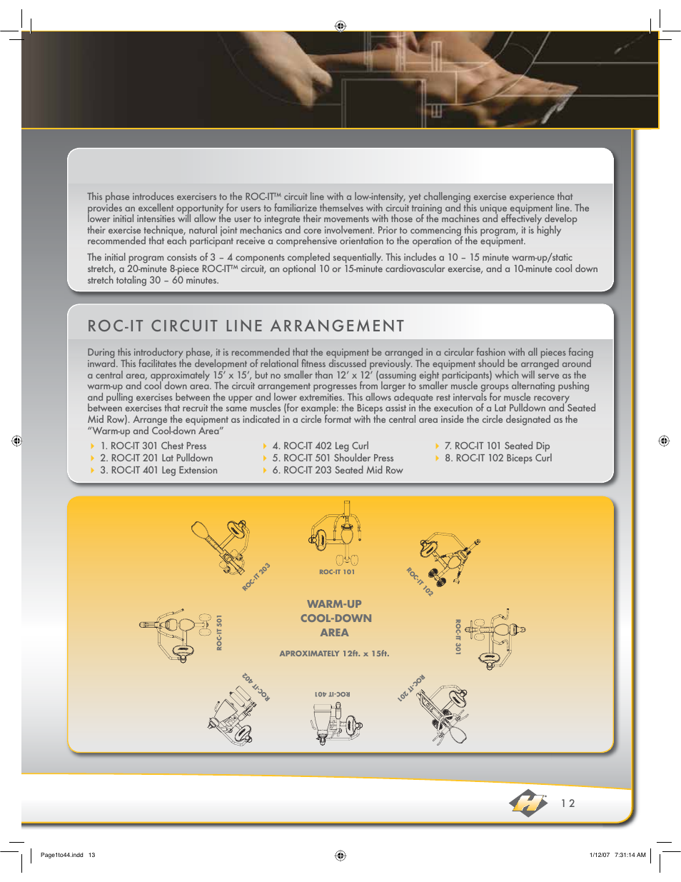 Roc-it circuit line arrangement | Hoist Fitness ROC-IT User Manual | Page 13 / 45