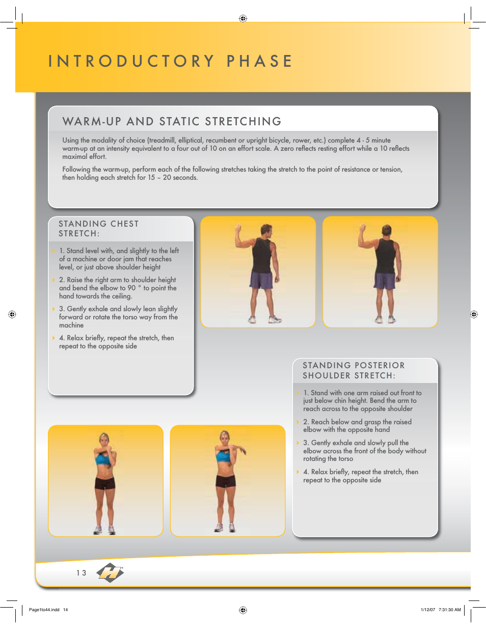 Warm-up and s tatic s tretc hing | Hoist Fitness ROC-IT User Manual | Page 14 / 45