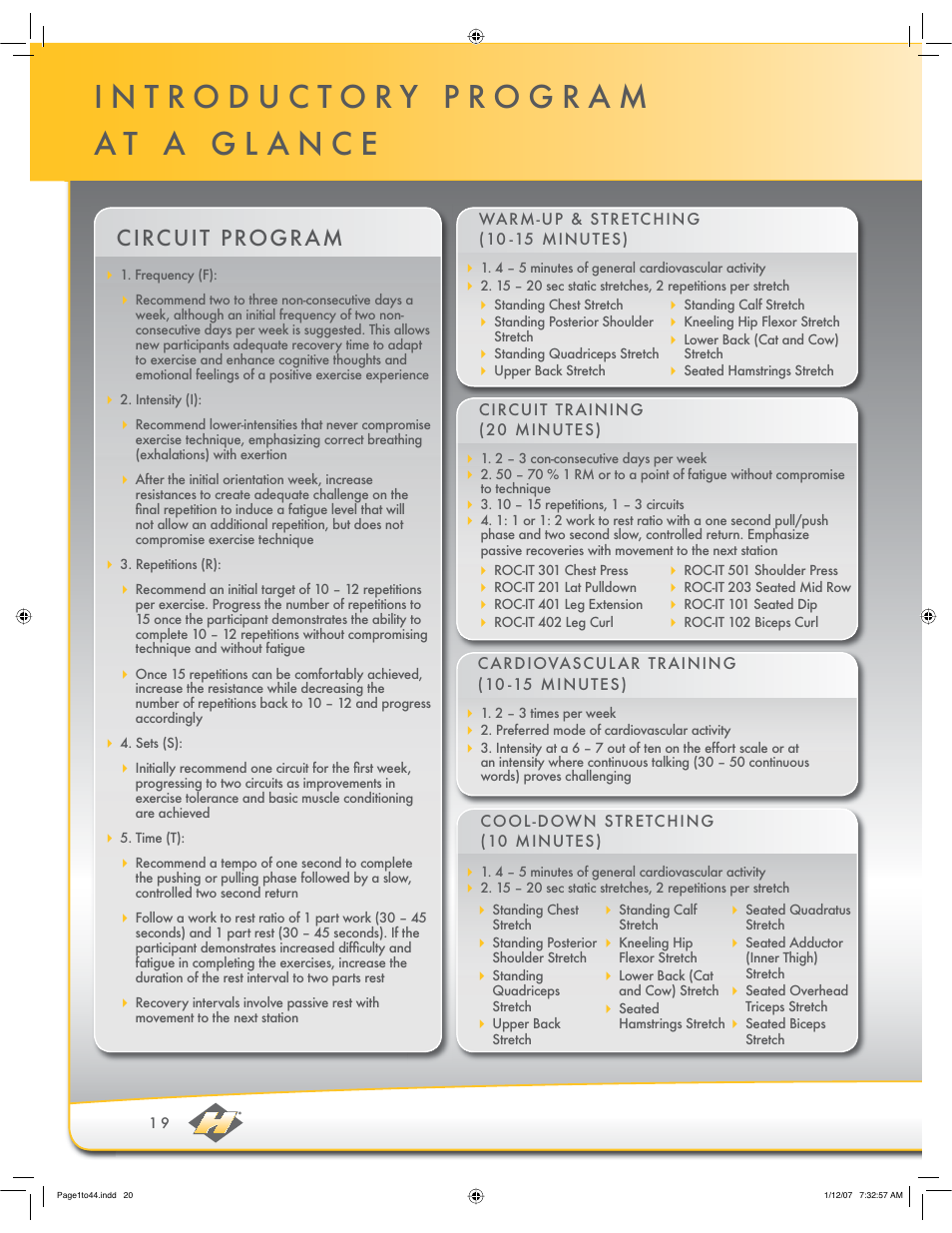 Circuit program | Hoist Fitness ROC-IT User Manual | Page 20 / 45