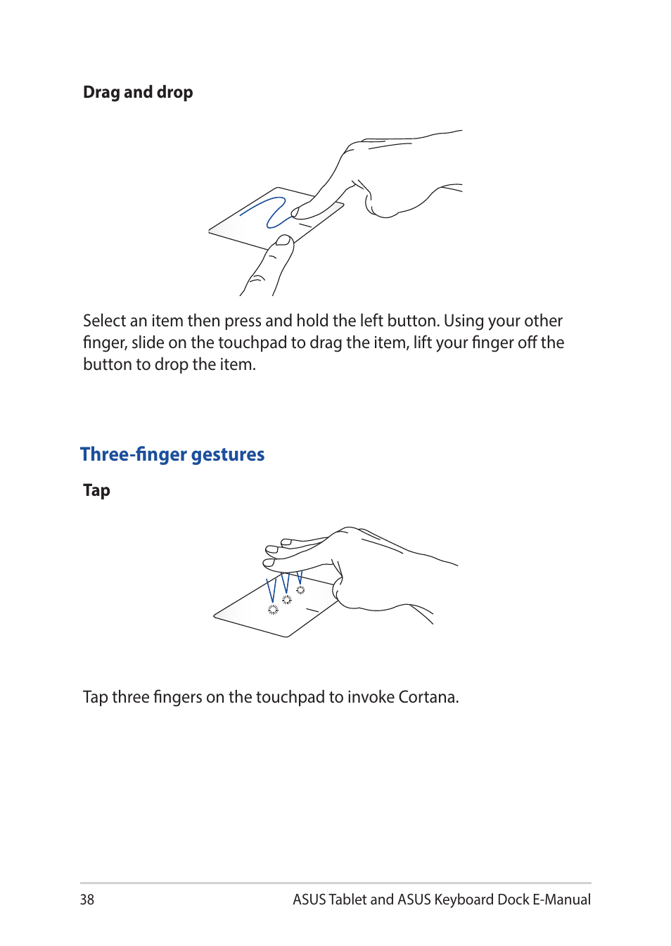 Asus Transformer 3 Pro T303UA User Manual | Page 38 / 108