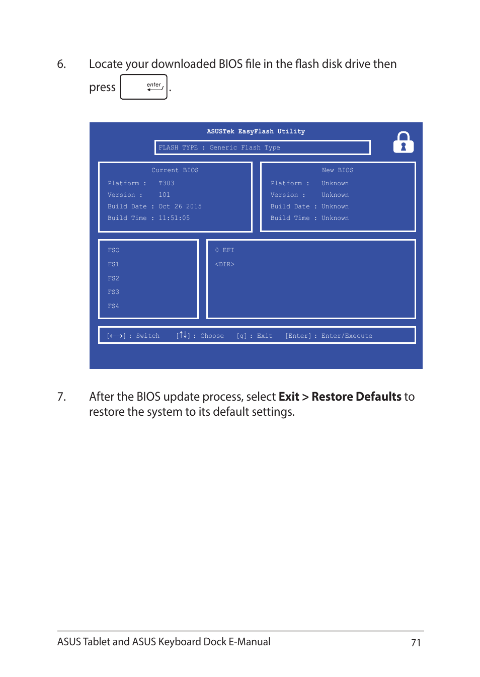 Asus tablet and asus keyboard dock e-manual 71 | Asus Transformer 3 Pro T303UA User Manual | Page 71 / 108