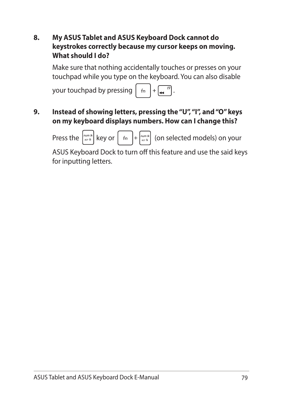 Asus Transformer 3 Pro T303UA User Manual | Page 79 / 108