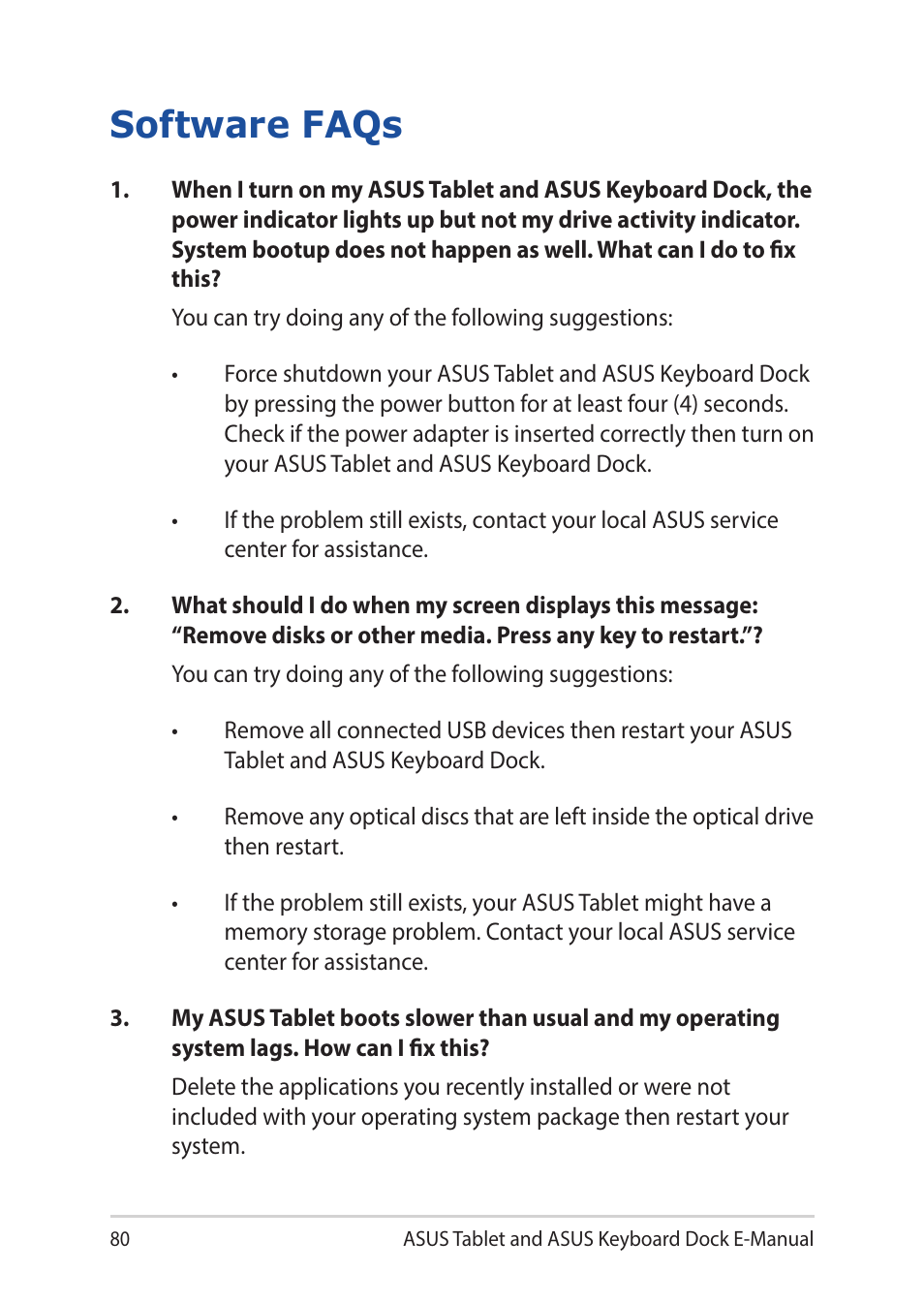 Software faqs | Asus Transformer 3 Pro T303UA User Manual | Page 80 / 108