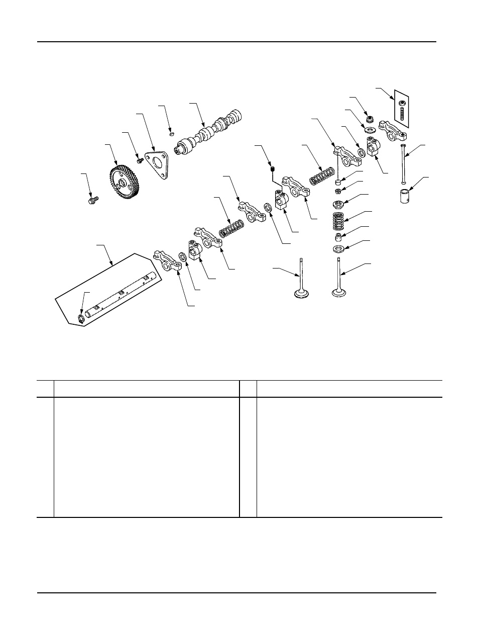 Camshaft and valves | Cub Cadet 7264 User Manual | Page 32 / 51