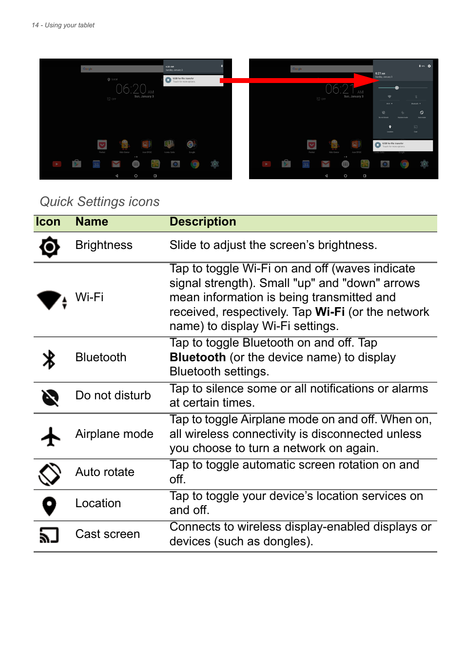 Acer Iconia Tab 10 A3-A40 User Manual | Page 14 / 57