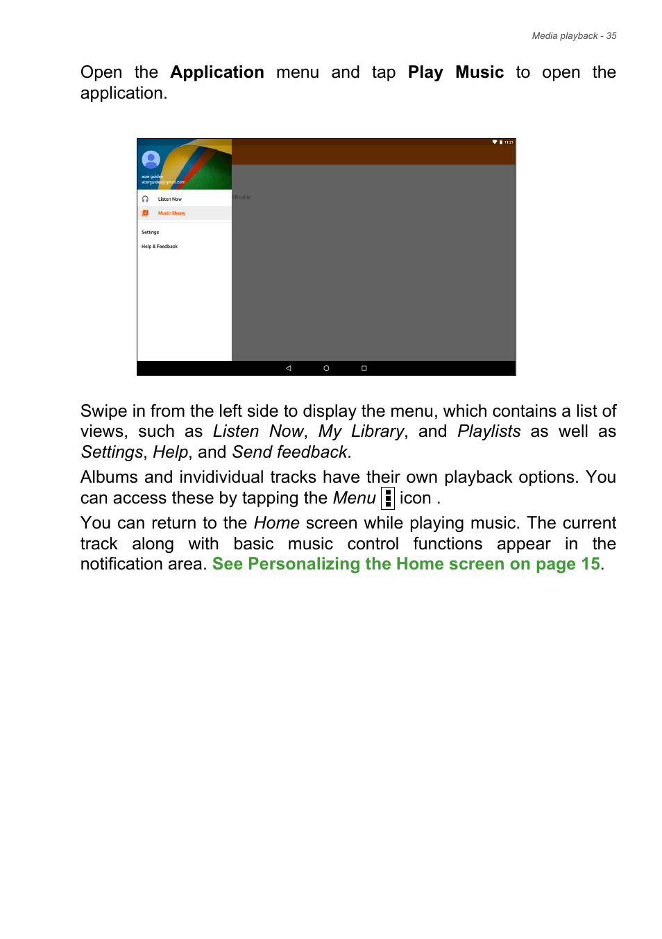 Acer Iconia Tab 10 A3-A40 User Manual | Page 35 / 57