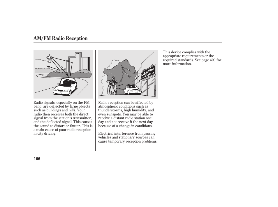 Am/fm radio reception | HONDA 2013 Ridgeline User Manual | Page 174 / 424