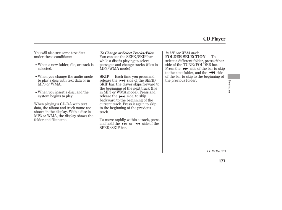 Cd player | HONDA 2013 Ridgeline User Manual | Page 185 / 424