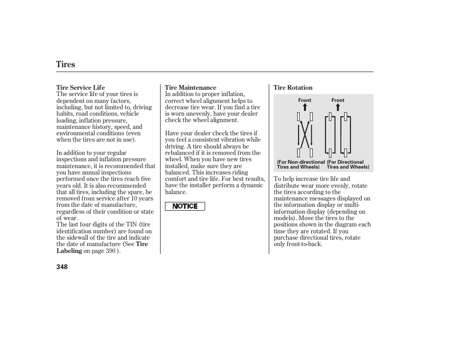 Tires | HONDA 2013 Ridgeline User Manual | Page 356 / 424