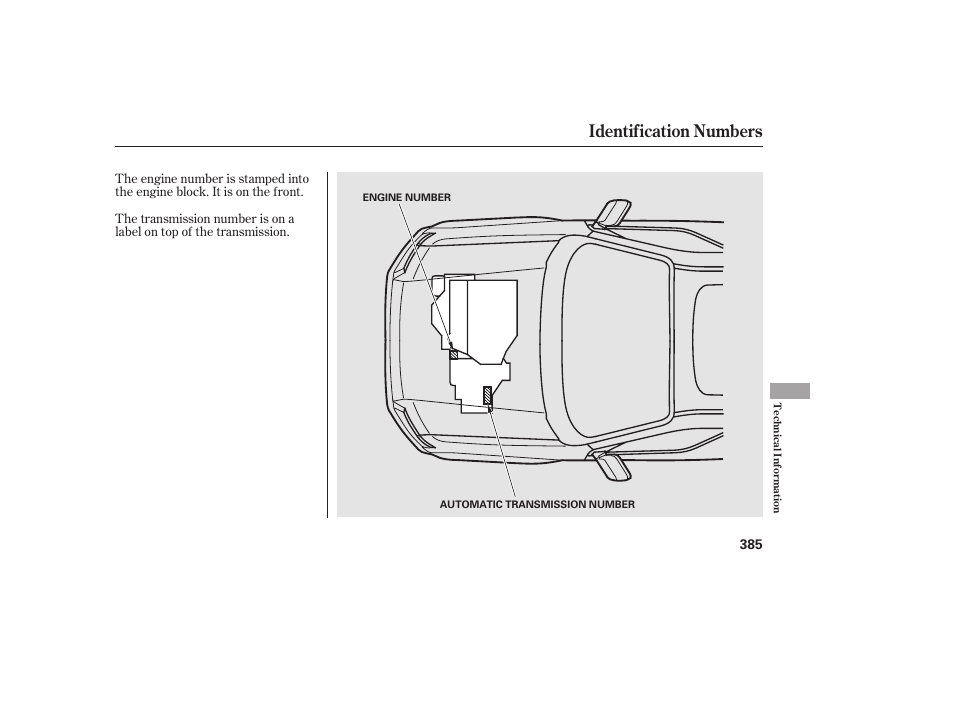 Identification numbers | HONDA 2013 Ridgeline User Manual | Page 393 / 424