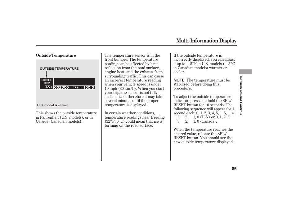 Multi-information display | HONDA 2013 Ridgeline User Manual | Page 93 / 424