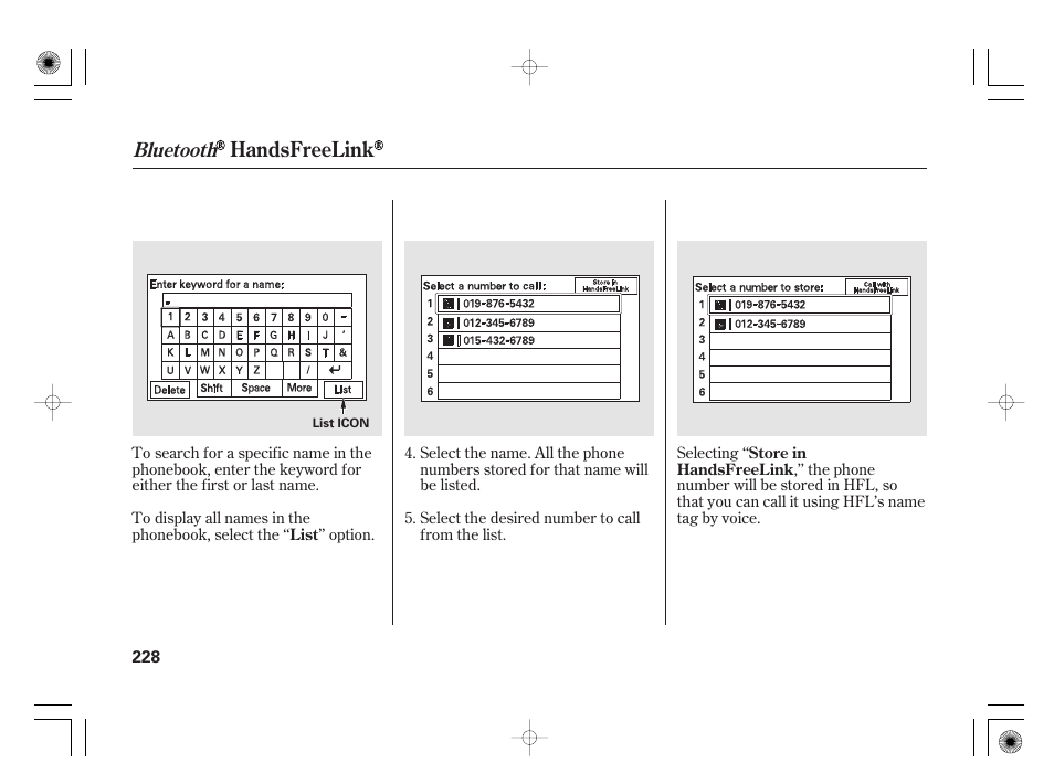 Handsfreelink, Bluetooth | HONDA 2011 Civic Hybrid User Manual | Page 234 / 374