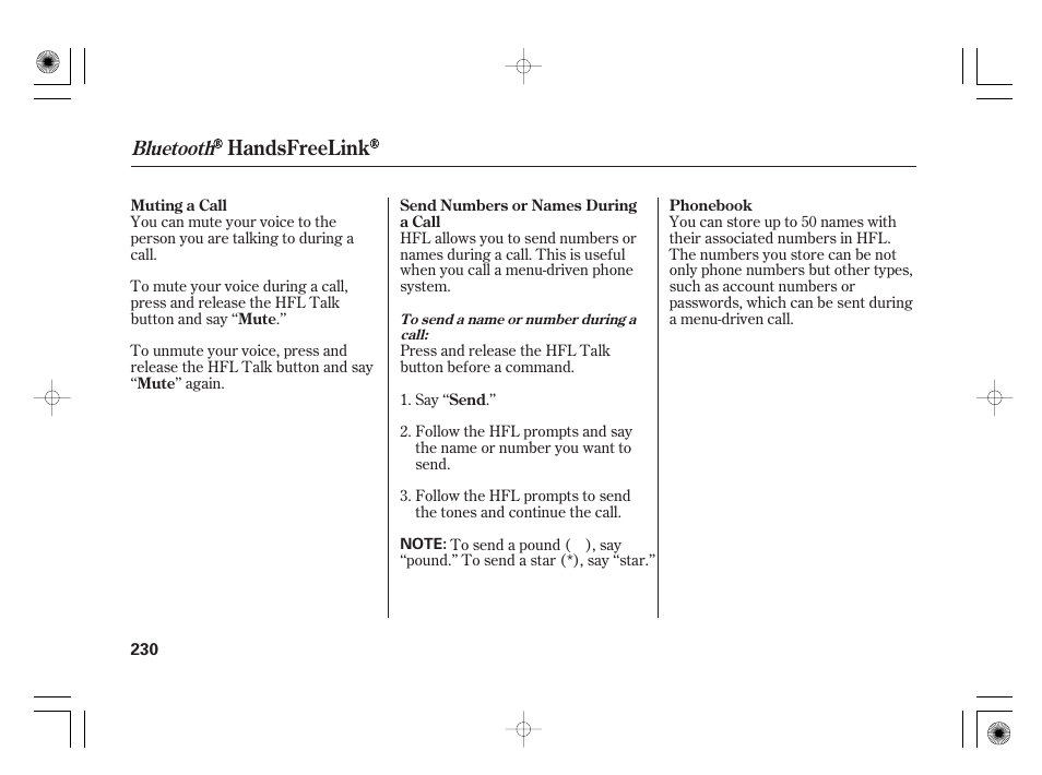 Handsfreelink, Bluetooth | HONDA 2011 Civic Hybrid User Manual | Page 236 / 374