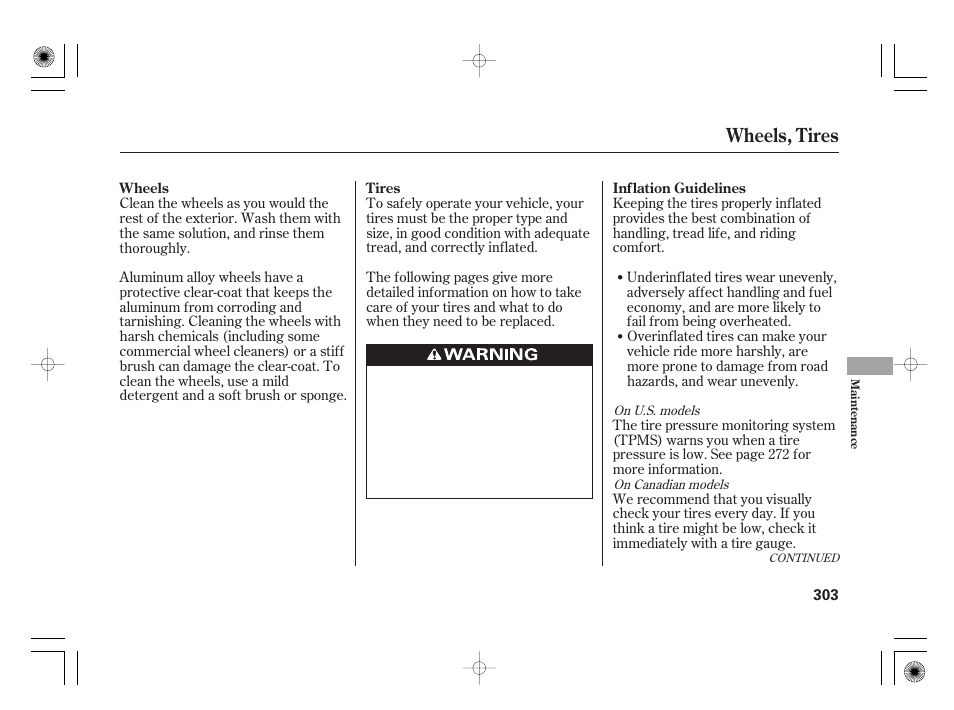 Wheels, tires | HONDA 2011 Civic Hybrid User Manual | Page 309 / 374