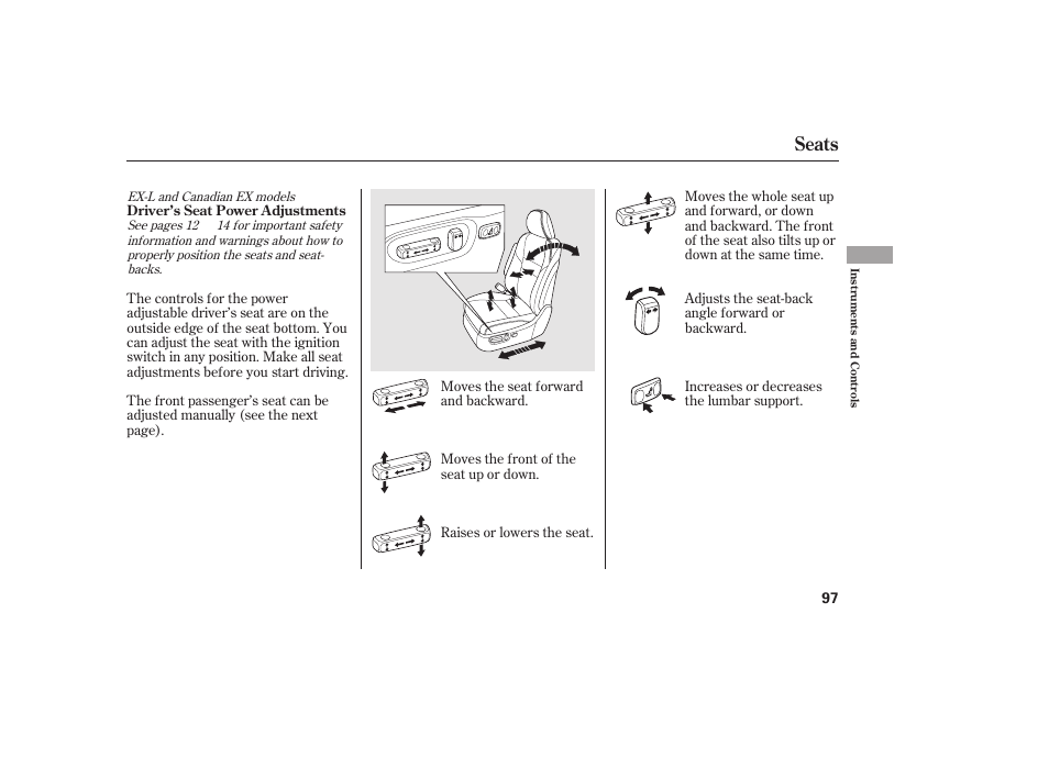 Seats | HONDA 2010 CR-V User Manual | Page 103 / 446