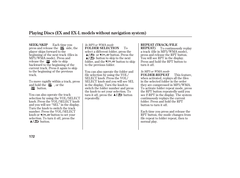 HONDA 2010 CR-V User Manual | Page 178 / 446