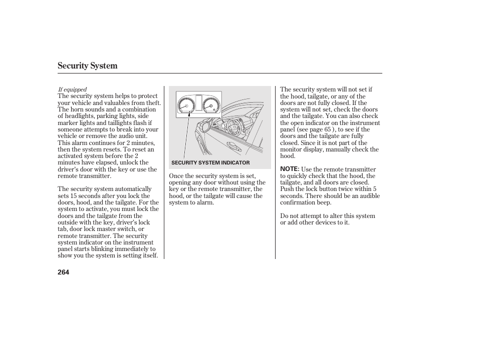 Security system | HONDA 2010 CR-V User Manual | Page 270 / 446