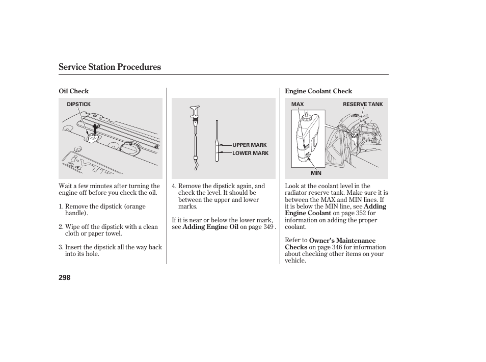 Service station procedures | HONDA 2010 CR-V User Manual | Page 304 / 446
