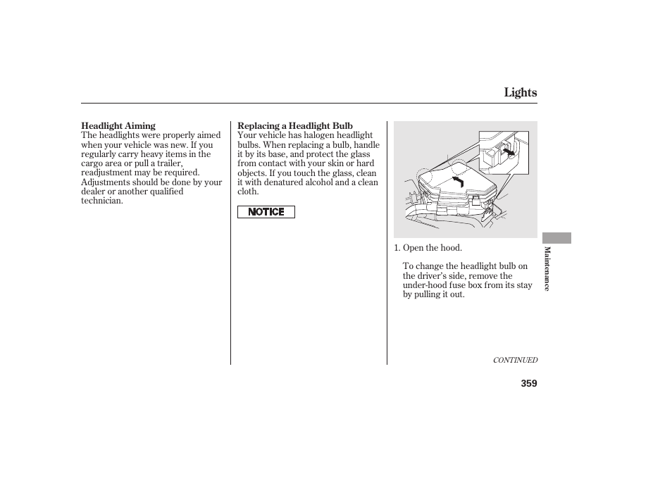 Lights | HONDA 2010 CR-V User Manual | Page 365 / 446