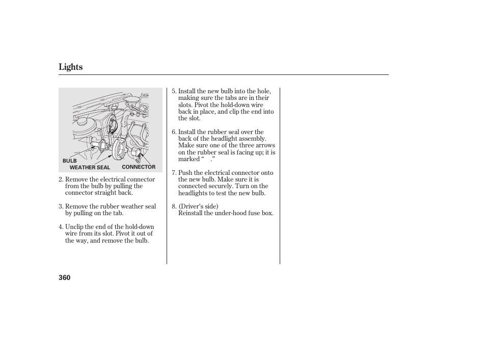 Lights | HONDA 2010 CR-V User Manual | Page 366 / 446