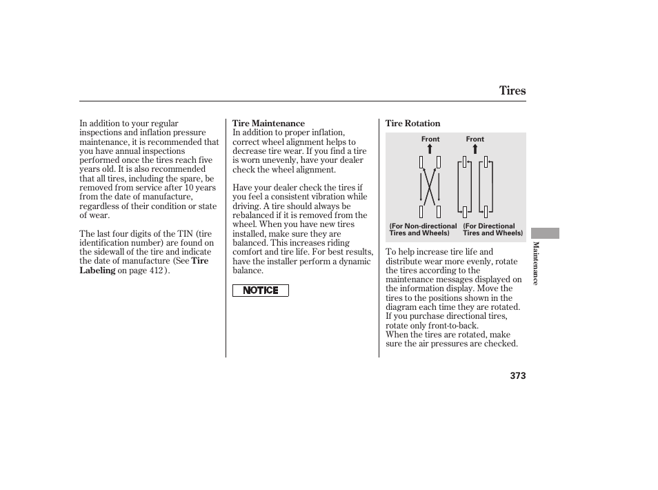 Tires | HONDA 2010 CR-V User Manual | Page 379 / 446