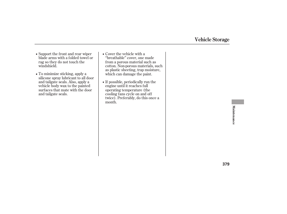 Vehicle storage | HONDA 2010 CR-V User Manual | Page 385 / 446