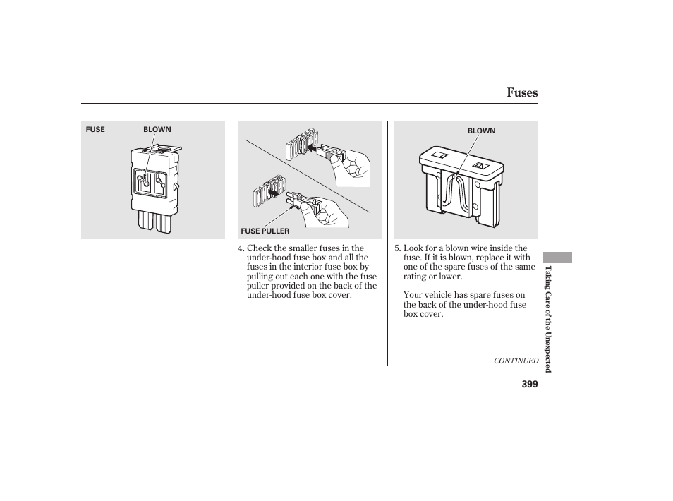 Fuses | HONDA 2010 CR-V User Manual | Page 405 / 446