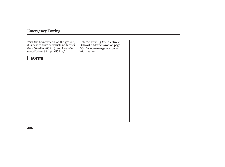 Emergency towing | HONDA 2010 CR-V User Manual | Page 410 / 446