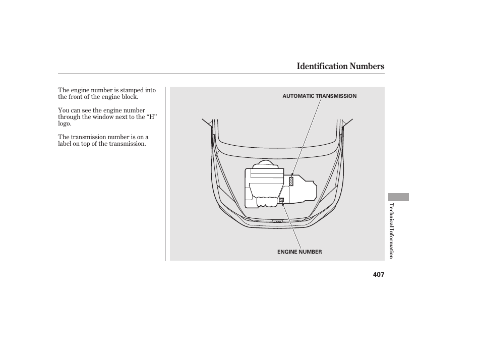 Identification numbers | HONDA 2010 CR-V User Manual | Page 413 / 446