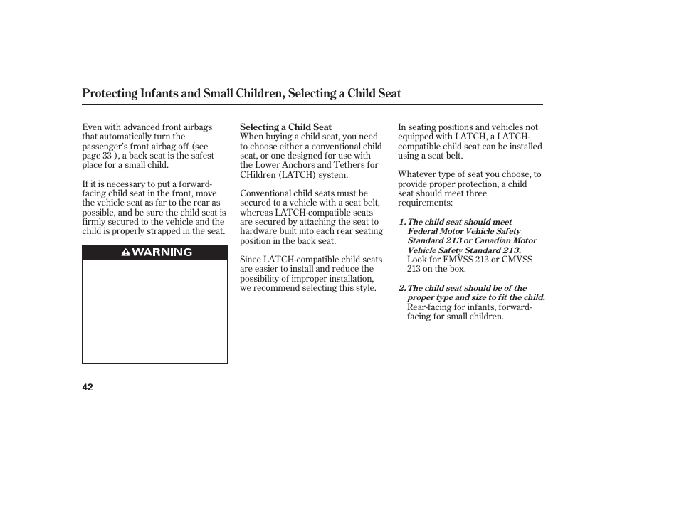 HONDA 2010 CR-V User Manual | Page 48 / 446