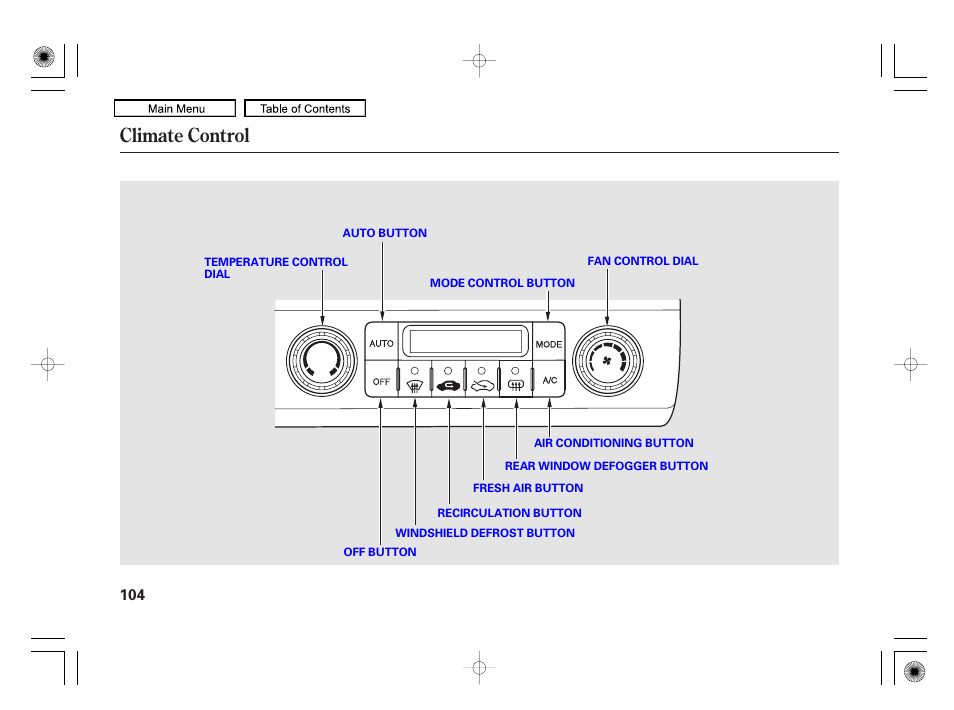 Climate control | HONDA 2010 Civic Hybrid User Manual | Page 107 / 368