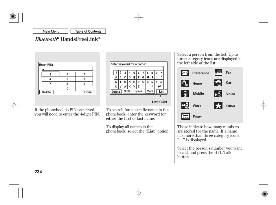 Handsfreelink, Bluetooth | HONDA 2010 Civic Hybrid User Manual | Page 237 / 368