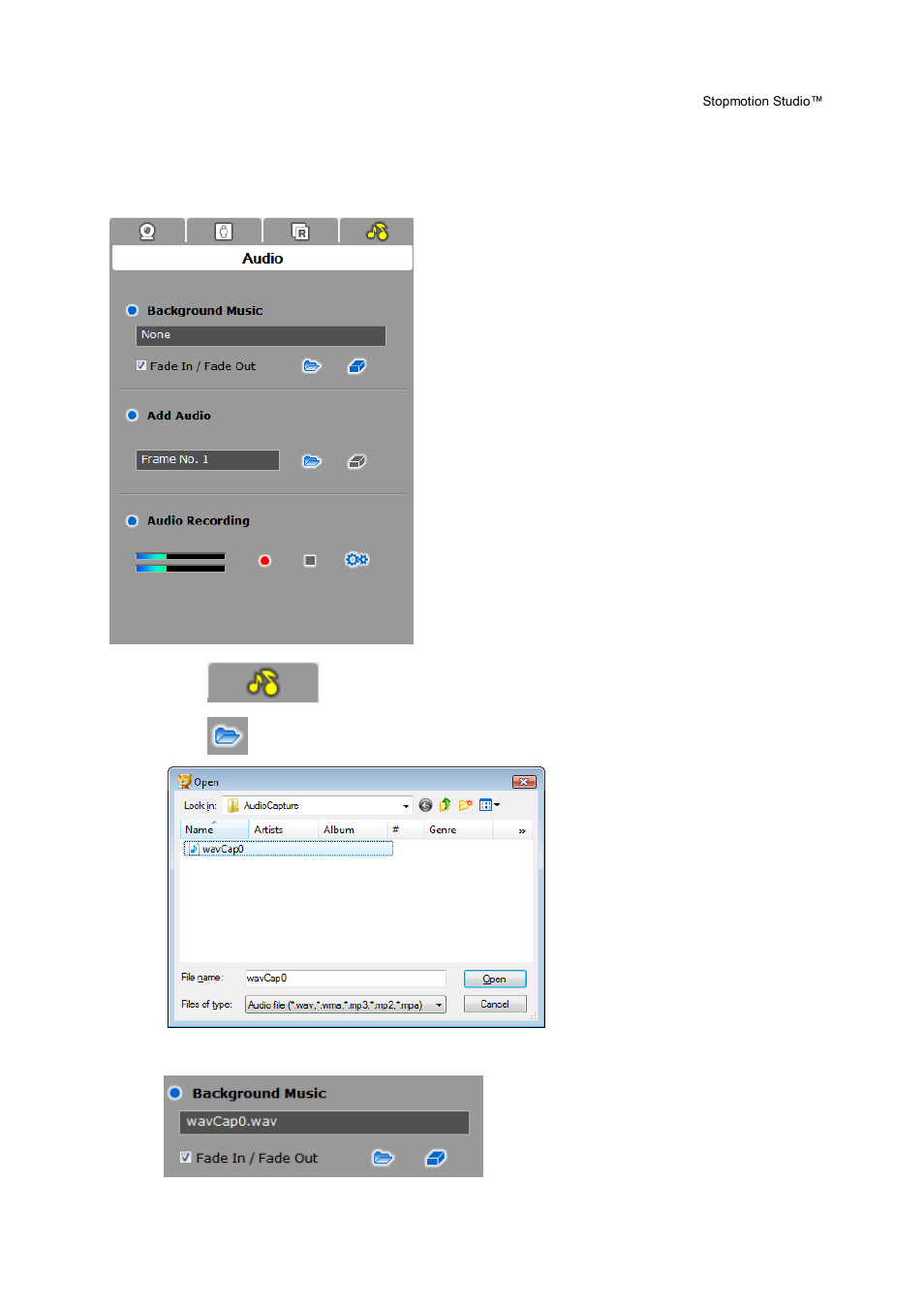 Add background music | Honestech Stopmotion Studio 4.0 User Manual | Page 37 / 46