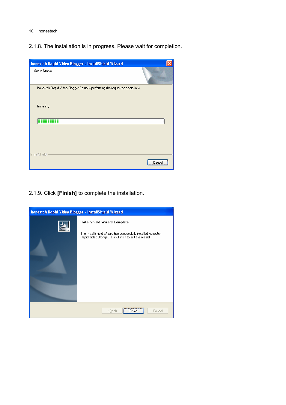 Honestech Rapid Video Blogger User Manual | Page 10 / 61