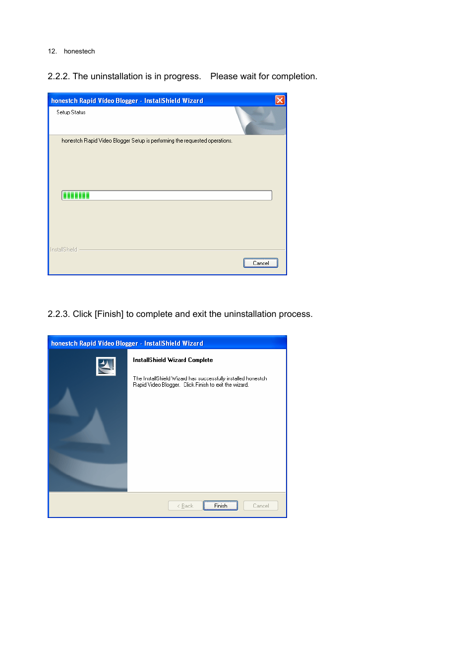 Honestech Rapid Video Blogger User Manual | Page 12 / 61