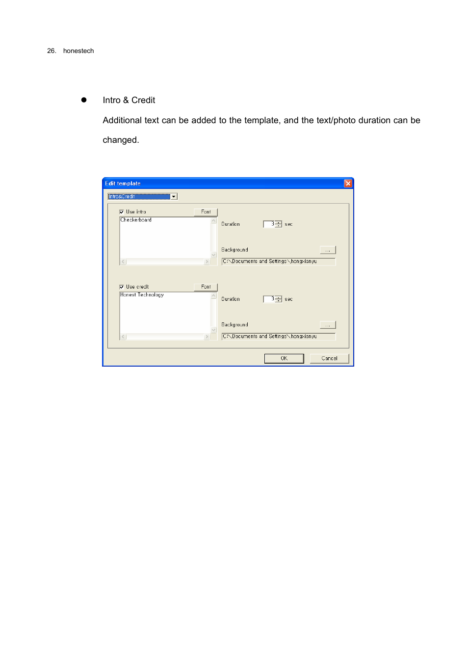 Honestech Rapid Video Blogger User Manual | Page 26 / 61