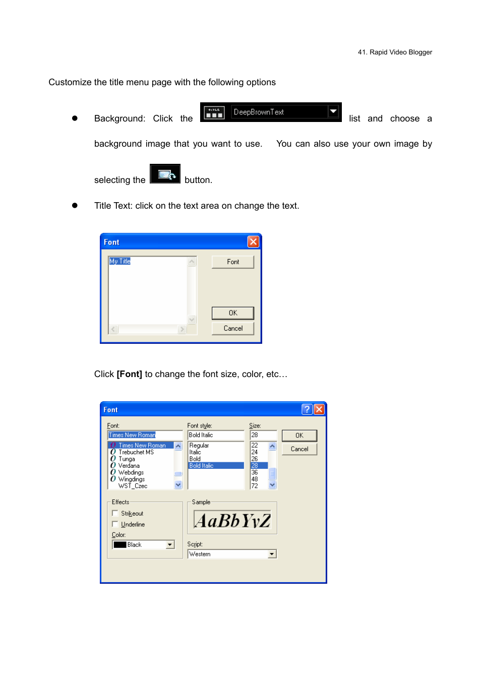 Honestech Rapid Video Blogger User Manual | Page 41 / 61