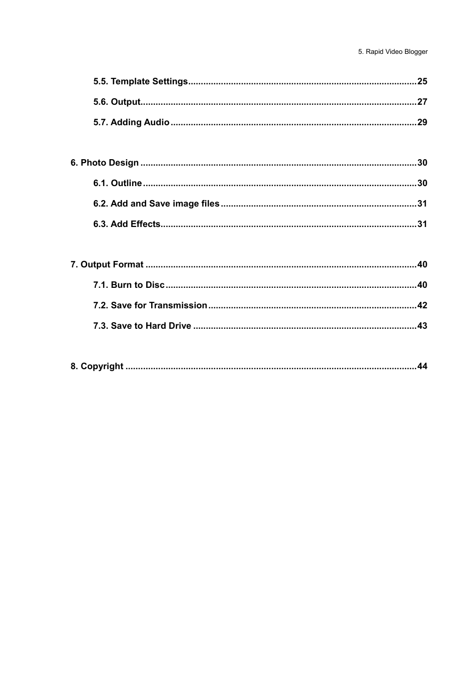 Honestech Rapid Video Blogger User Manual | Page 5 / 61