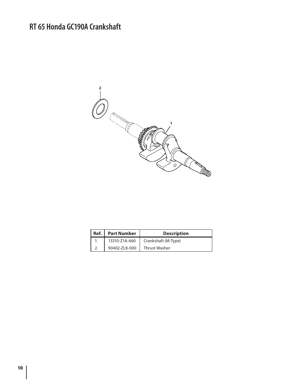 Crankshaft | Cub Cadet FT 24 User Manual | Page 10 / 40