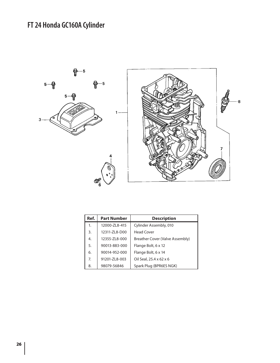 Cylinder | Cub Cadet FT 24 User Manual | Page 26 / 40