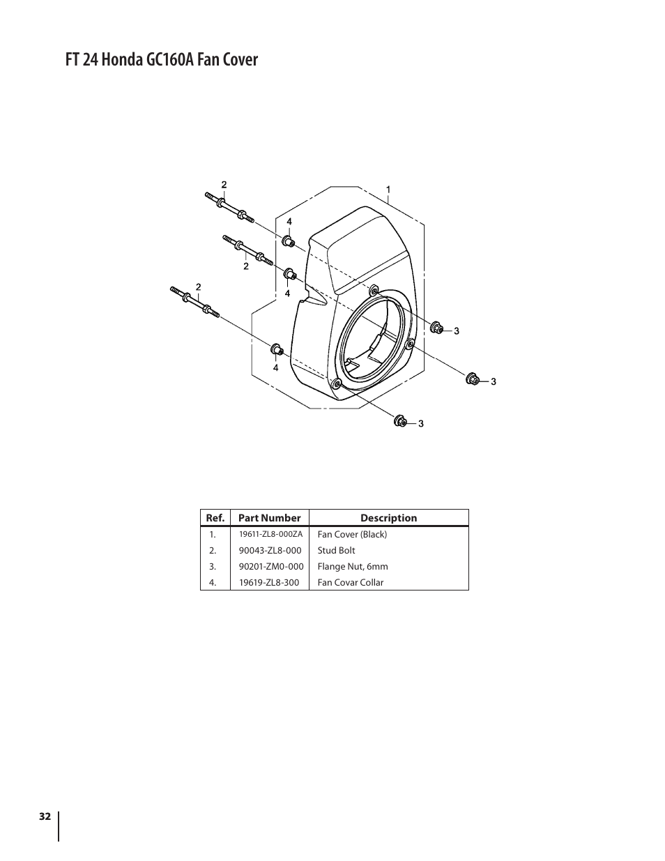 Fan cover | Cub Cadet FT 24 User Manual | Page 32 / 40