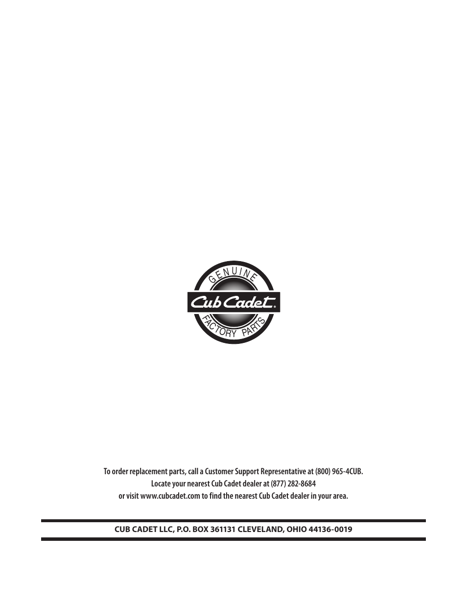 Cub Cadet FT 24 User Manual | Page 40 / 40