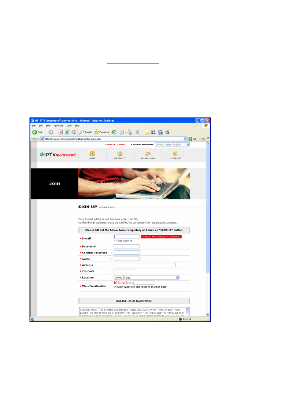 User registration | Honestech MY-IPTV&CAM Anywhere User Manual | Page 30 / 60