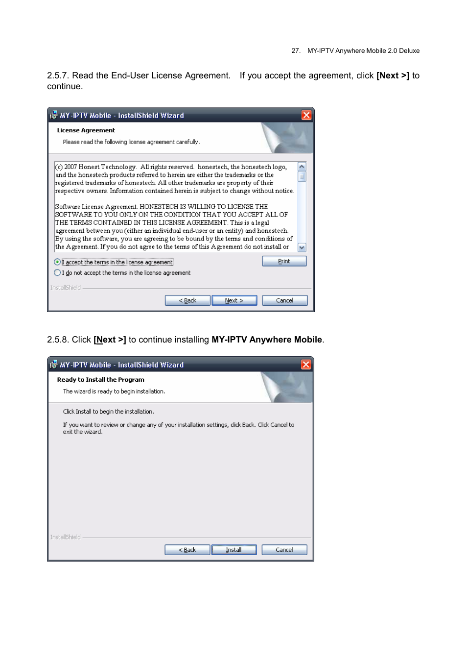 Honestech MY-IPTV Anywhere Mobile 2.0 Deluxe User Manual | Page 27 / 78