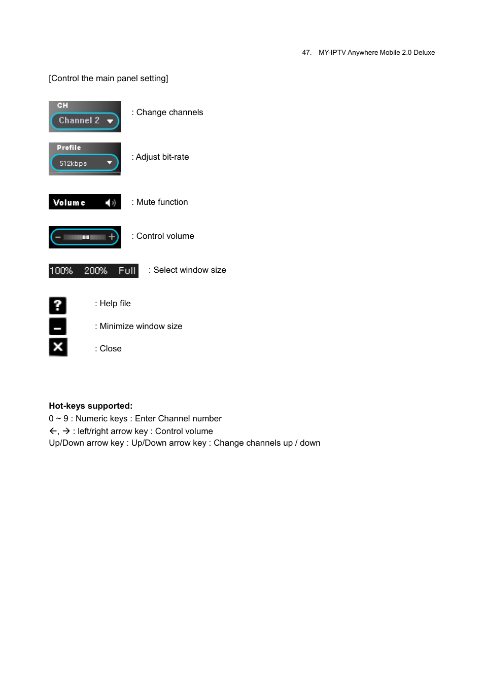 Honestech MY-IPTV Anywhere Mobile 2.0 Deluxe User Manual | Page 47 / 78