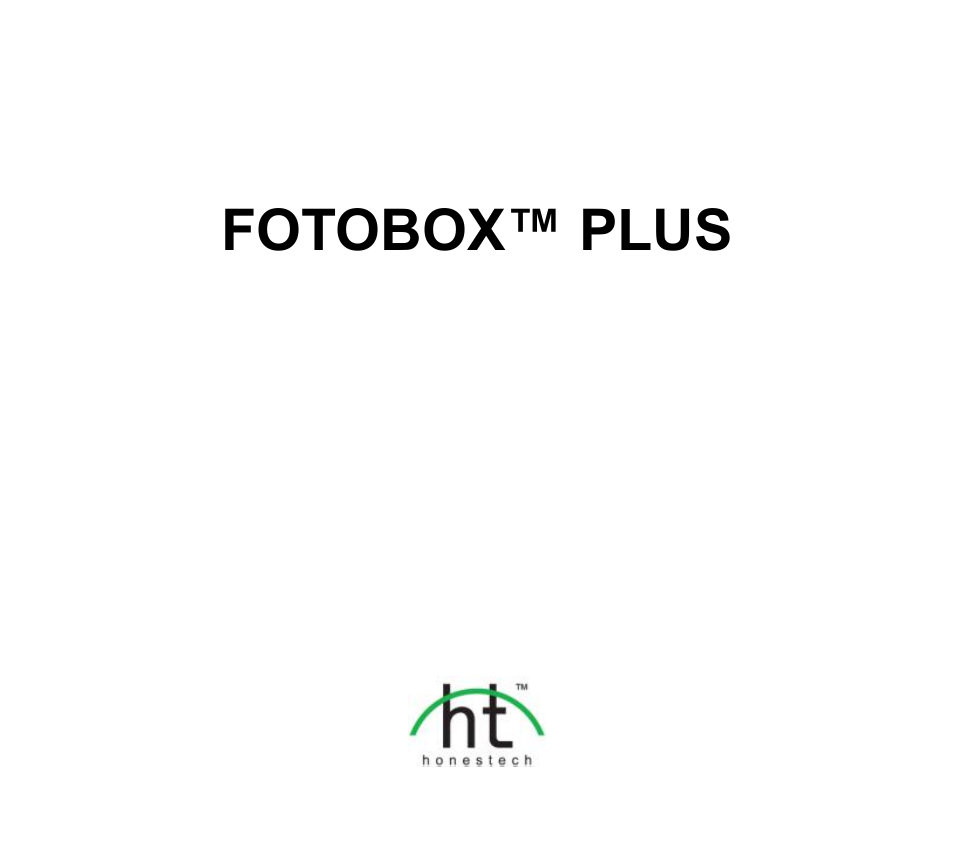 Honestech FOTOBOX Plus User Manual | 138 pages