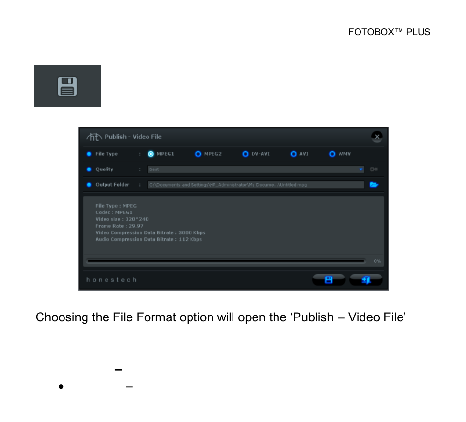 Save to file format | Honestech FOTOBOX Plus User Manual | Page 117 / 138