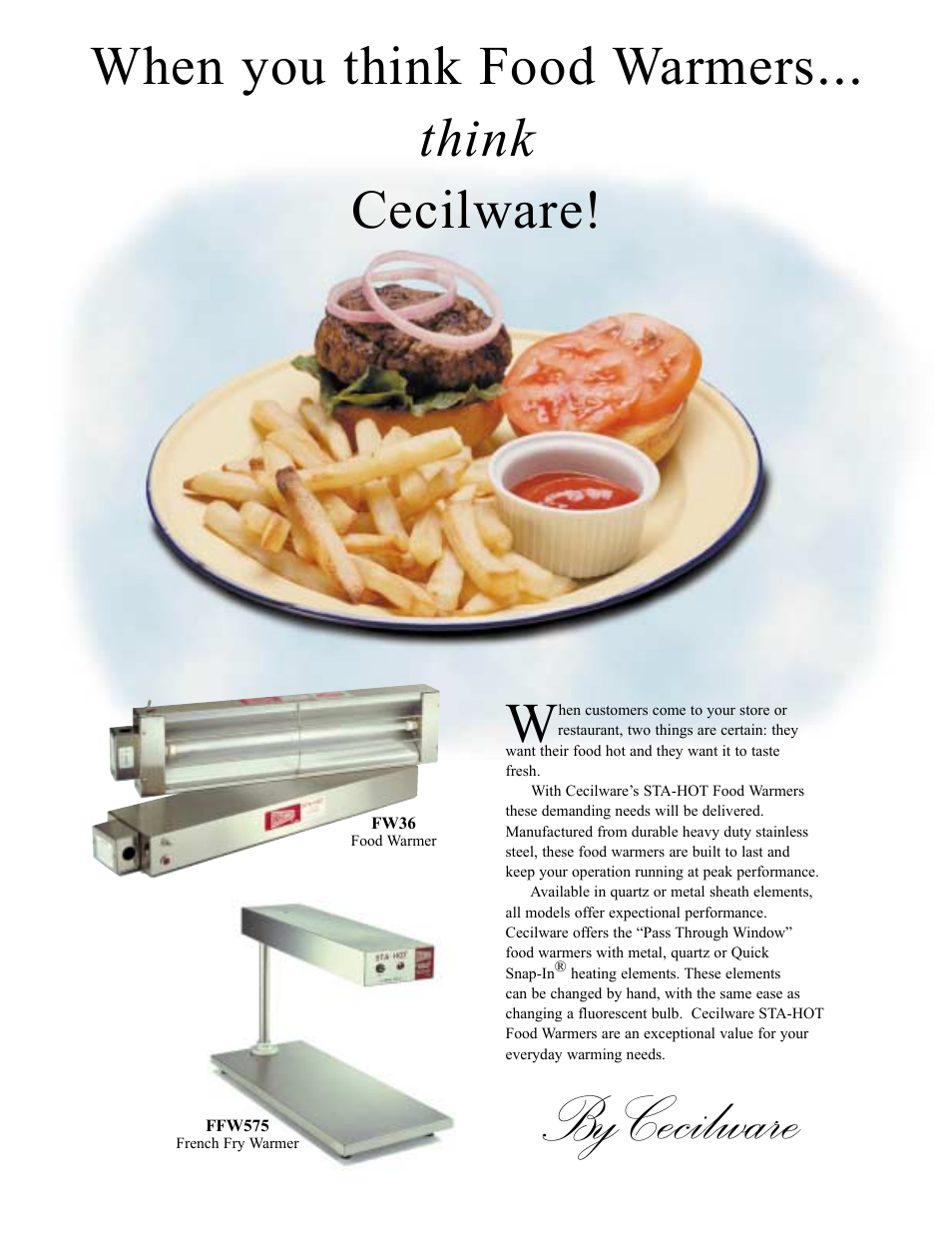 Cecilware FFW575 User Manual | 2 pages